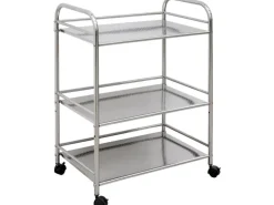 eyepower Servierwagen mit 3 Etagen 60 x 35 x 77 cm