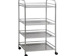 eyepower Servierwagen mit 4 Etagen 60 x 35 x 100 cm