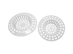 Fackelmann Abflusssieb 6 cm u. 7 cm Weiß 2 Stück