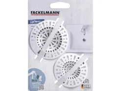 Fackelmann Abflusssieb 6 cm u. 7 cm Weiß 2 Stück