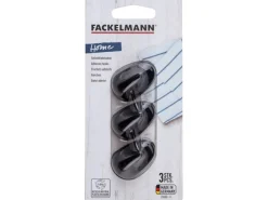 Fackelmann Allroundhaken 40 mm Schwarz 3 Stück