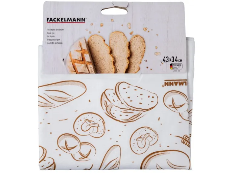 Fackelmann Brotbeutel Baumwolle 43 cm x 34 cm Weiß