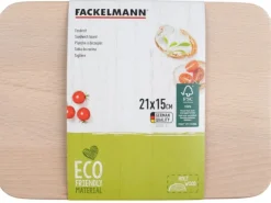 Fackelmann Essbrett Fair klein 15 cm x 21 cm Buche