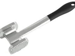 Fackelmann Fleischklopfer Komfort Groß 27,5 cm x 7,5 cm Schwarz-Silber