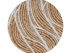 Fackelmann Glasuntersetzer 9 cm Kork mit weißem Design 4 Stück