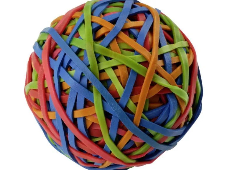 Fackelmann Gummiring-Ball 190 Stück Bunt