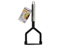 Fackelmann Kartoffelstampfer mit Ovalgriff 25 cm Silber-Schwarz