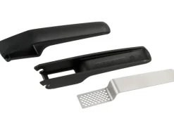 Fackelmann Knoblauchpresse Schwarz-Silber