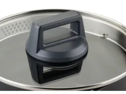 Fackelmann Kochtopf mit Stiel und Deckel Statement 16 cm Keramik