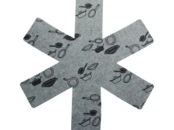 Fackelmann Kratzschutz für Pfannen und Töpfe Ø 38 cm 2 Stück Grau-Schwarz