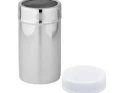 Fackelmann Netzstreuer Inox Ø 7 cm x 13 cm Silber/Weiß