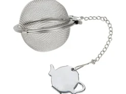 Fackelmann Teeball mit Tassenanhänger Ø 5 cm Edelstahl