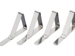 Fackelmann Tischtuchklammern 4 Stück Edelstahl