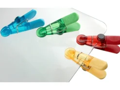 Fackelmann Tütenclips mit Magnet  83 mm x 20 mm x 38 mm Farbig