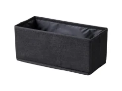 Fackelmann Universalkörbchen Textil 13 cm x 12 cm x 28 cm Schwarz