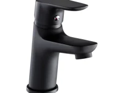 Fackelmann Waschbeckenarmatur Oxford 16 cm Schwarz Matt