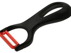 Fackelmann Ziehschäler Ergonomic Keramik Schwarz-Rot-Weiß