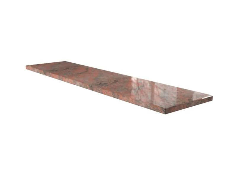 Fensterbank Multicolor 25 cm x 2 cm Zuschnitt mit Wasserrille