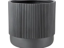 Fiberglas Pflanzentopf Ø 43 cm x 43 cm Dunkelgrau