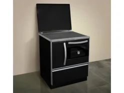 Firefix Küchenofen Isar Stahl Schwarz 8,1 kW