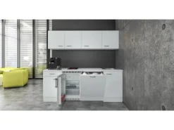 Flex-Well Classic Büroküche Wito 210 cm Weiß