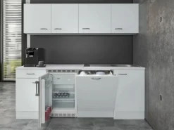 Flex-Well Classic Büroküche Wito 210 cm Weiß