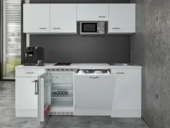 Flex-Well Classic Büroküche Wito 210 cm Weiß