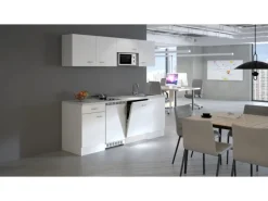 Flex-Well Classic Büroküche Wito 210 cm Weiß