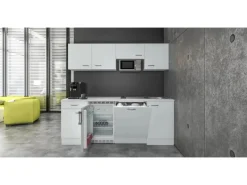 Flex-Well Classic Büroküche Wito 210 cm Weiß