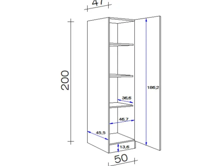 Flex-Well Classic Küchen-Geschirrschrank Speed 50 cm Weiß