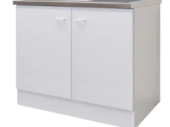 Flex-Well Classic Küchen-Komplettspüle 100 x 50 cm Speed Weiß mit Auflagespüle