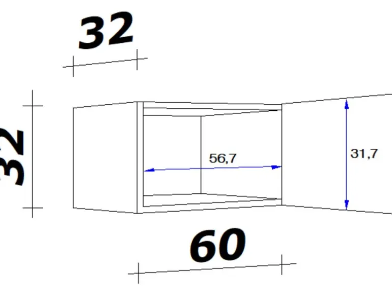 Flex-Well Classic Küchen-Kurz-Hängeschrank Wito 60 cm Weiß