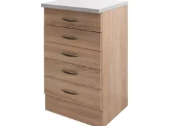 Flex-Well Classic Küchen-Schubkasten-Unterschrank 50 cm Oslo Sonoma Eiche