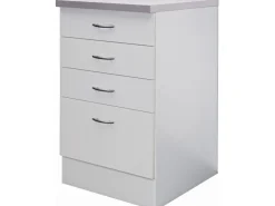 Flex-Well Classic Küchen-Schubkastenschrank Wito 50 cm Weiß