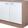 Flex-Well Classic Küchen-Spülenunterschrank Florida 100 cm Weiß-Sonoma Eiche