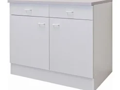 Flex-Well Classic Küchen-Unterschrank Speed 100 cm Weiß