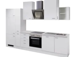 Flex-Well Classic Küchenzeile Wito 310 cm mit Apothekerschrank Weiß