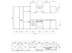 Flex-Well Classic Küchenzeile Florida 360 cm Weiß Matt - Sonoma Eiche