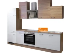 Flex-Well Classic Küchenzeile Florida 280 cm Sonoma Eiche-Weiß-Sonoma Eiche