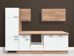 Flex-Well Classic Küchenzeile Florida 280 cm ohne E-Geräte Sonoma Eiche-Weiß