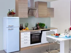 Flex-Well Classic Küchenzeile Florida 220 cm Sonoma Eiche-Weiß-Sonoma Eiche