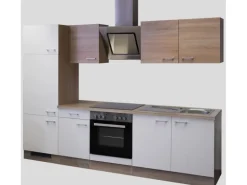 Flex-Well Classic Küchenzeile Florida 270 cm Sonoma Eiche-Weiß-Sonoma Eiche