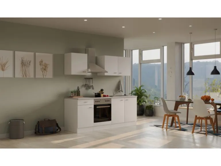 Flex-Well Classic Küchenzeile Wito 210 cm Weiß