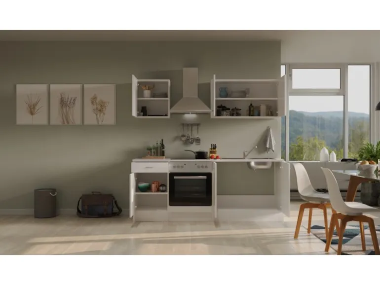 Flex-Well Classic Küchenzeile Wito 210 cm Weiß