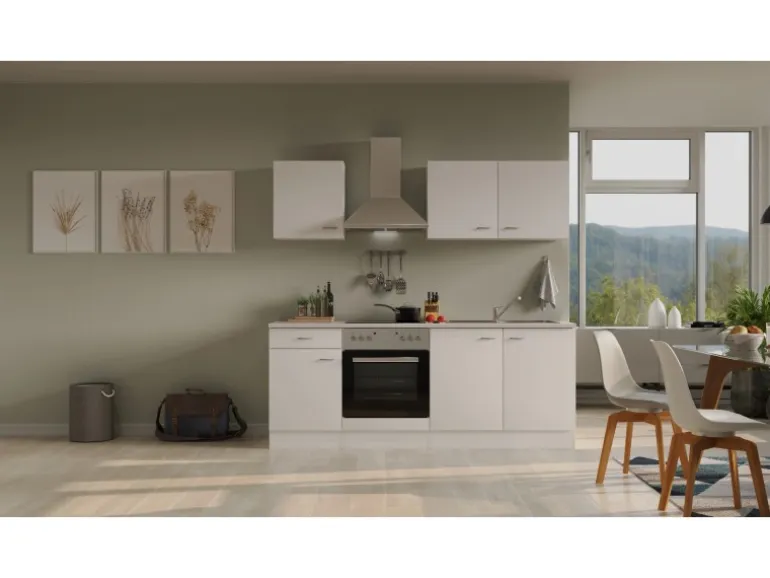 Flex-Well Classic Küchenzeile Wito 210 cm Weiß