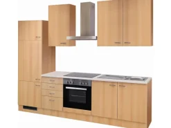 Flex-Well Classic Küchenzeile Nano 270 cm Buche Nachbildung