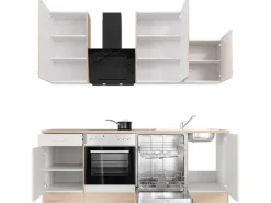 Flex-Well Classic Küchenzeile Florida 220 cm Weiß - Sonoma Eiche