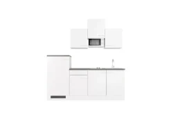 Flex-Well Classic Küchenzeile Lucca 210 cm Weiß matt - Caledonia