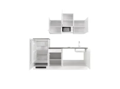 Flex-Well Classic Küchenzeile Lucca 210 cm Weiß matt - Caledonia