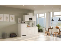 Flex-Well Classic Küchenzeile Lucca 210 cm Weiß matt - Caledonia